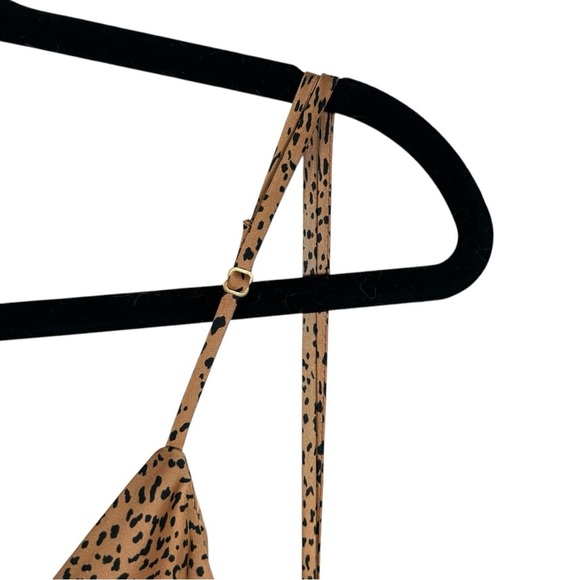 BABATON ARITZIA Bellamy Gold Black Animal Print Maxi Slip Dress Size Medium - Picture 4 of 9